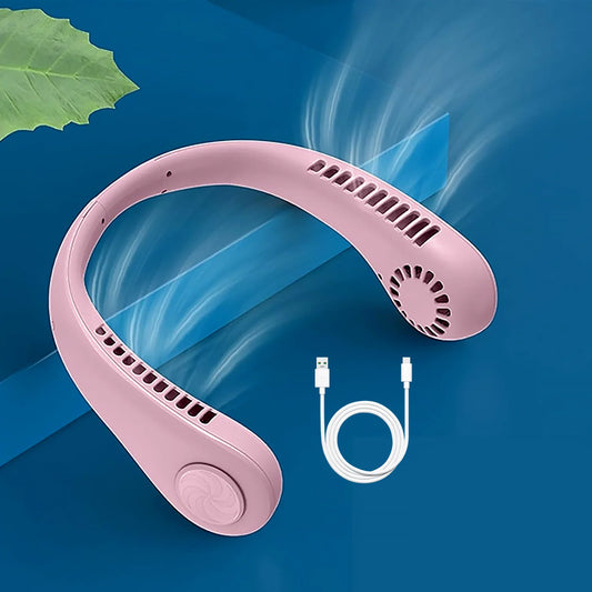 Portable Neck Fan (Hands-Free, Bladeless, USB Rechargeable)