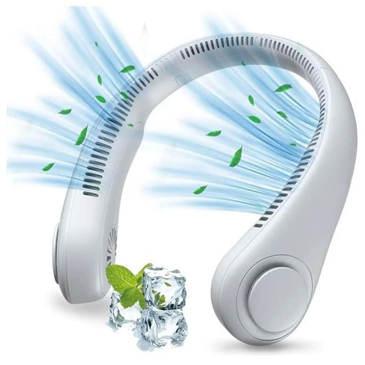 Portable Neck Fan (Hands-Free, Bladeless, USB Rechargeable)
