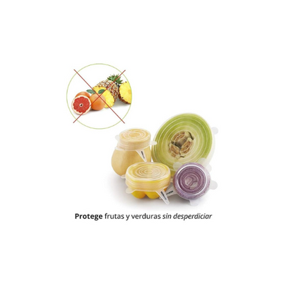 Silicone Stretch Lids (Multi Size, Reusable, Dishwasher & Freezer Safe, Multicolour)