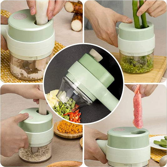 Vegetable Cutter and Meat Mincer (Handheld, Multi-Function)
