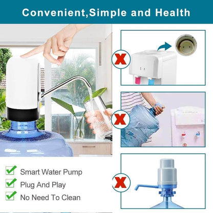Wireless Portable Mini Rechargeable Water Bottle Can Dispenser Pump - ZEDIF
