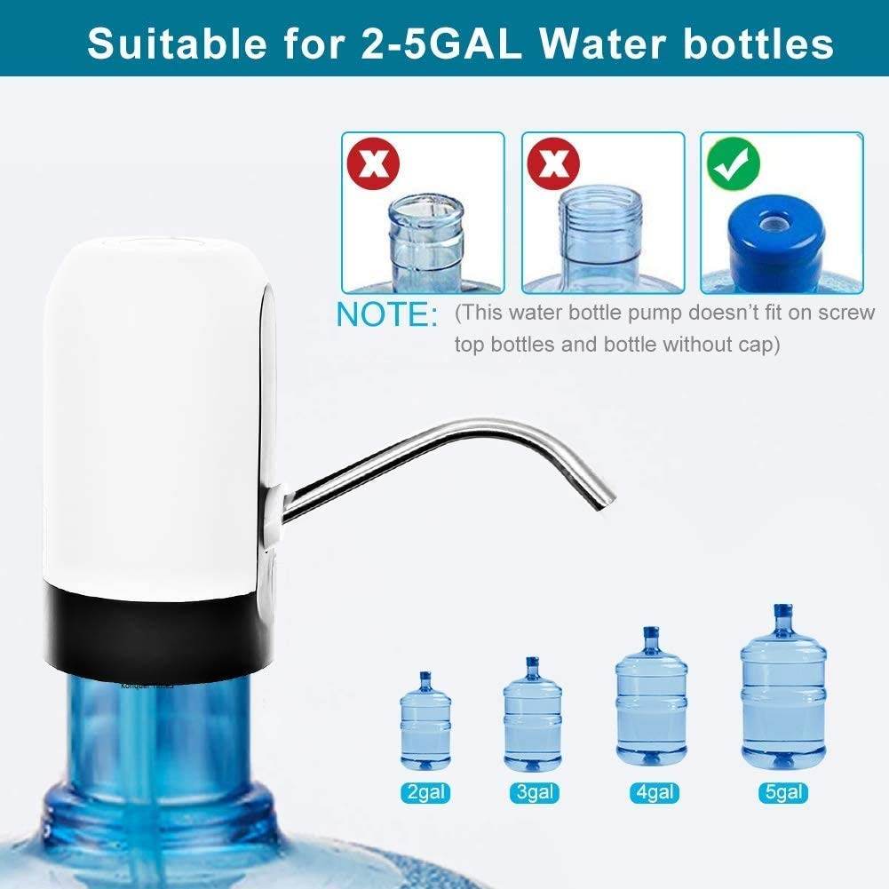 Wireless Portable Mini Rechargeable Water Bottle Can Dispenser Pump - ZEDIF