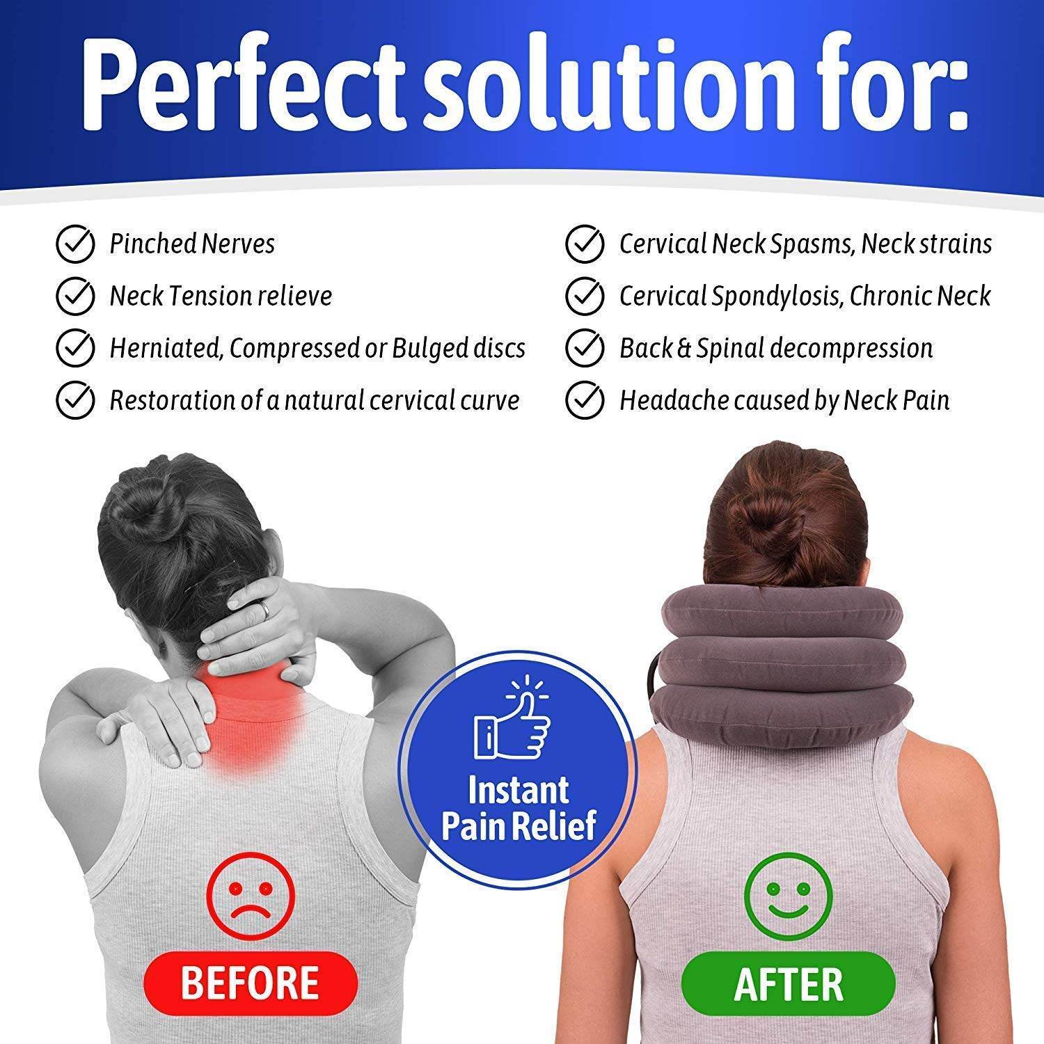 3-Layer Cervical Neck Pillow (Neck relaxation & pain therapy) - ZEDIF