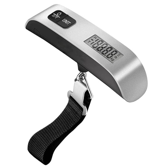 Metal Luggage Weight Scale (50kg LCD Digital, Stainless Steel) - ZEDIF