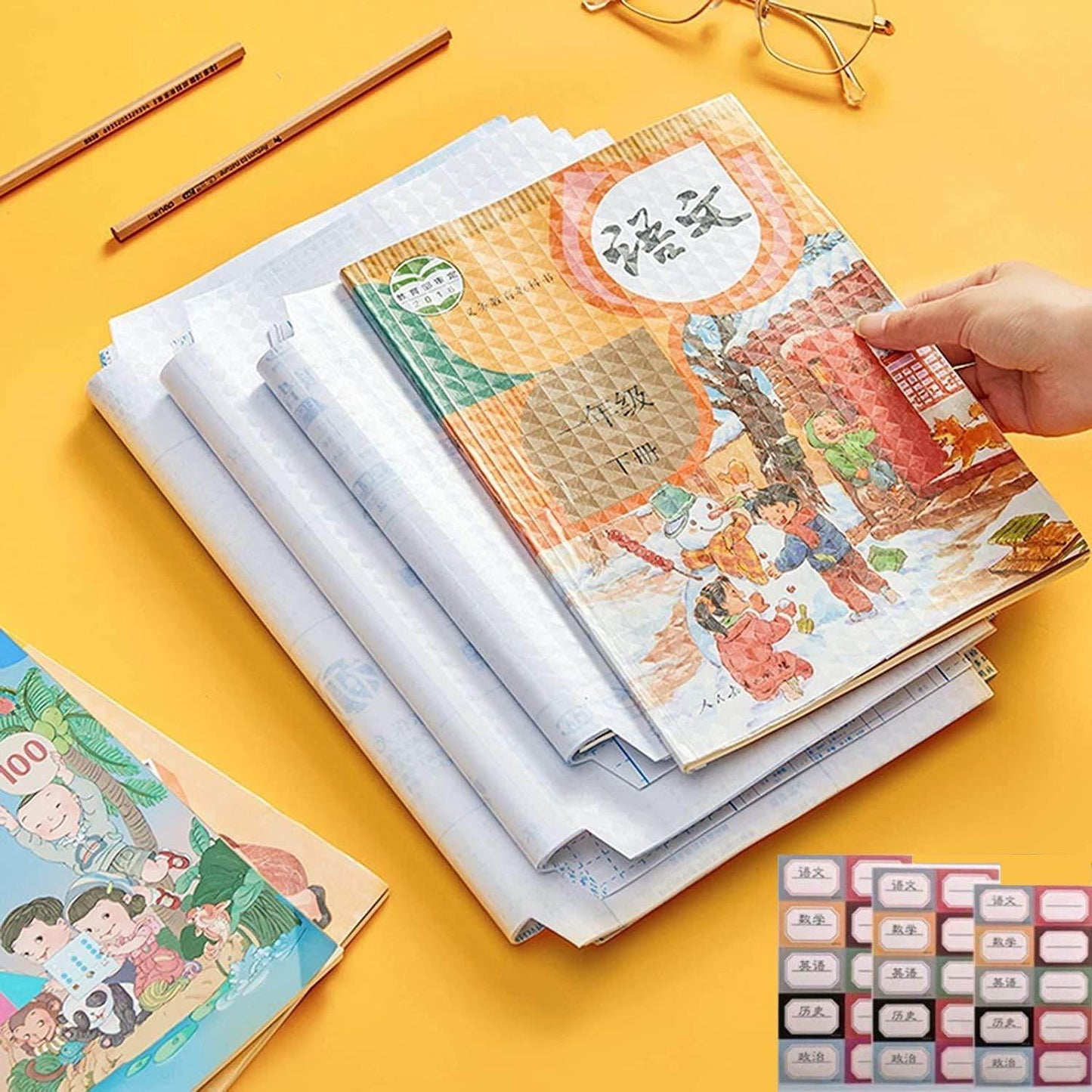 Waterproof Plastic Book Covers (30pcs, Multi-Size, CPP Material) - ZEDIF