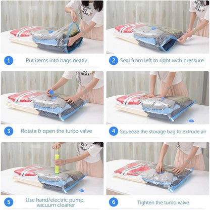 Big Vacuum Storage Bag with Pump – 5 Bags + 1 Pump - ZEDIF
