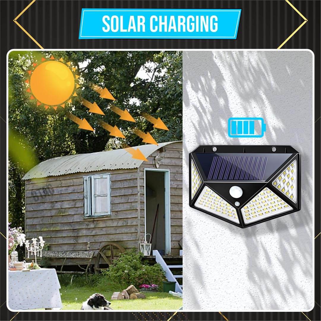 100 Led Motion Sensor Solar Light - ZEDIF