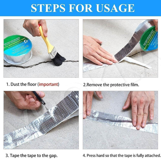 Waterproof Aluminum Butyl Tape (2 inch × 5 m, Heavy-Duty Sealing) - ZEDIF