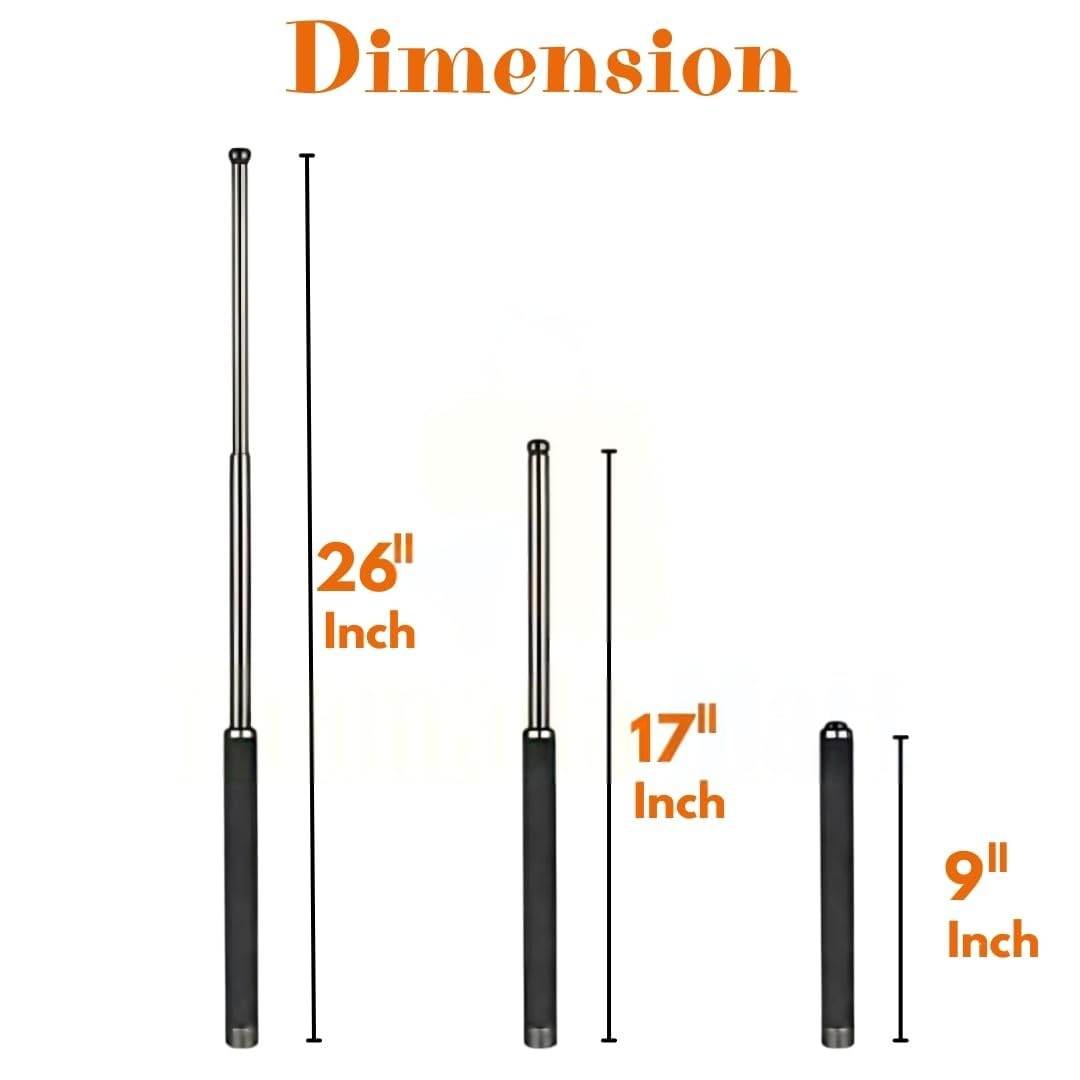 Self-Defence Stick (Telescopic Baton with Pouch) - ZEDIF