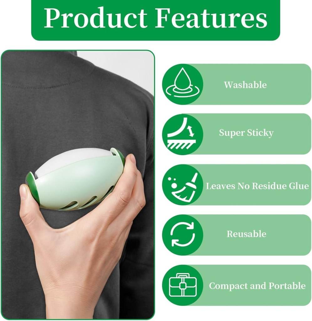 Reusable Lint Roller Ball Durable Washable Lint Catcher - ZEDIF