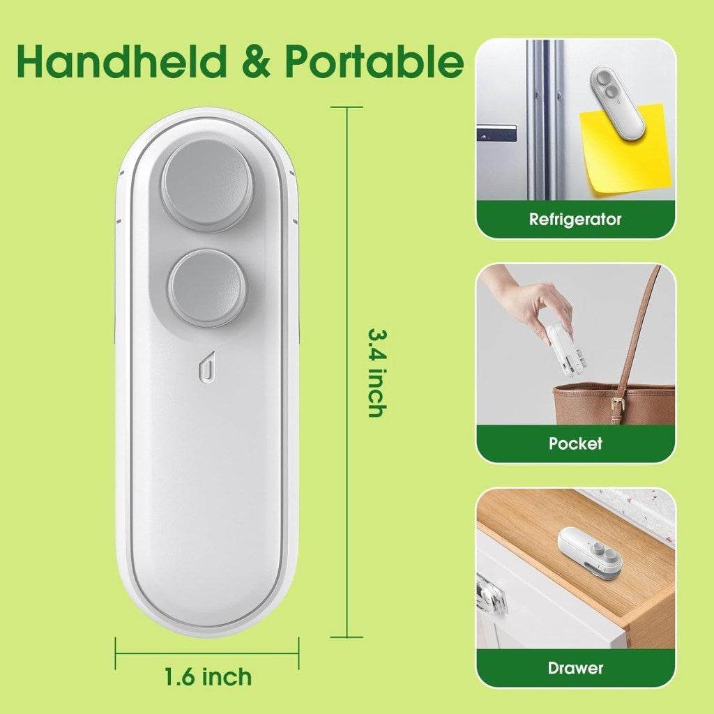 2-in-1 USB Rechargeable Mini Bag Sealer Machine - ZEDIF