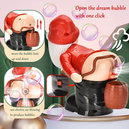 Bubble Blowing Santa Flashing Lights and Music - ZEDIF