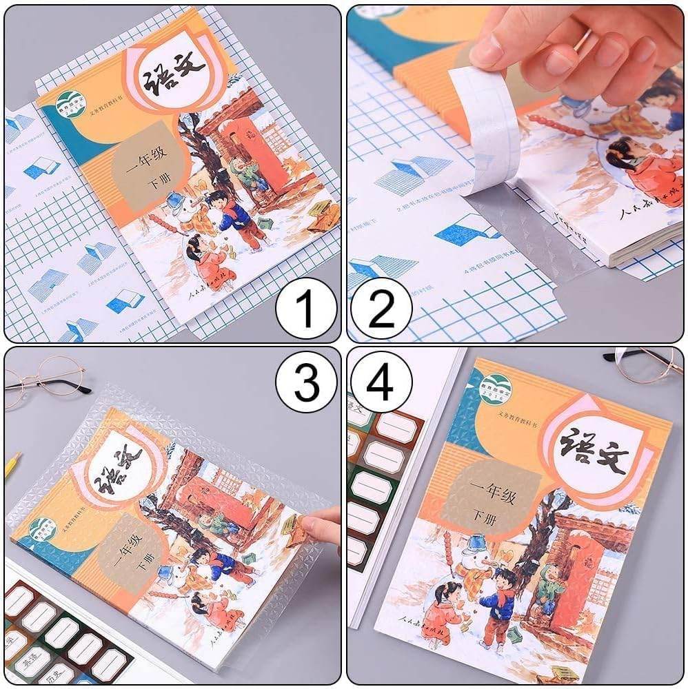 Waterproof Plastic Book Covers (30pcs, Multi-Size, CPP Material) - ZEDIF