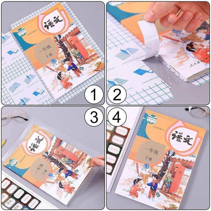 Waterproof Plastic Book Covers (30pcs, Multi-Size, CPP Material) - ZEDIF