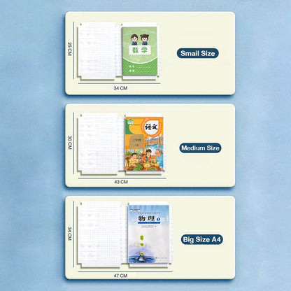 Waterproof Plastic Book Covers (30pcs, Multi-Size, CPP Material) - ZEDIF