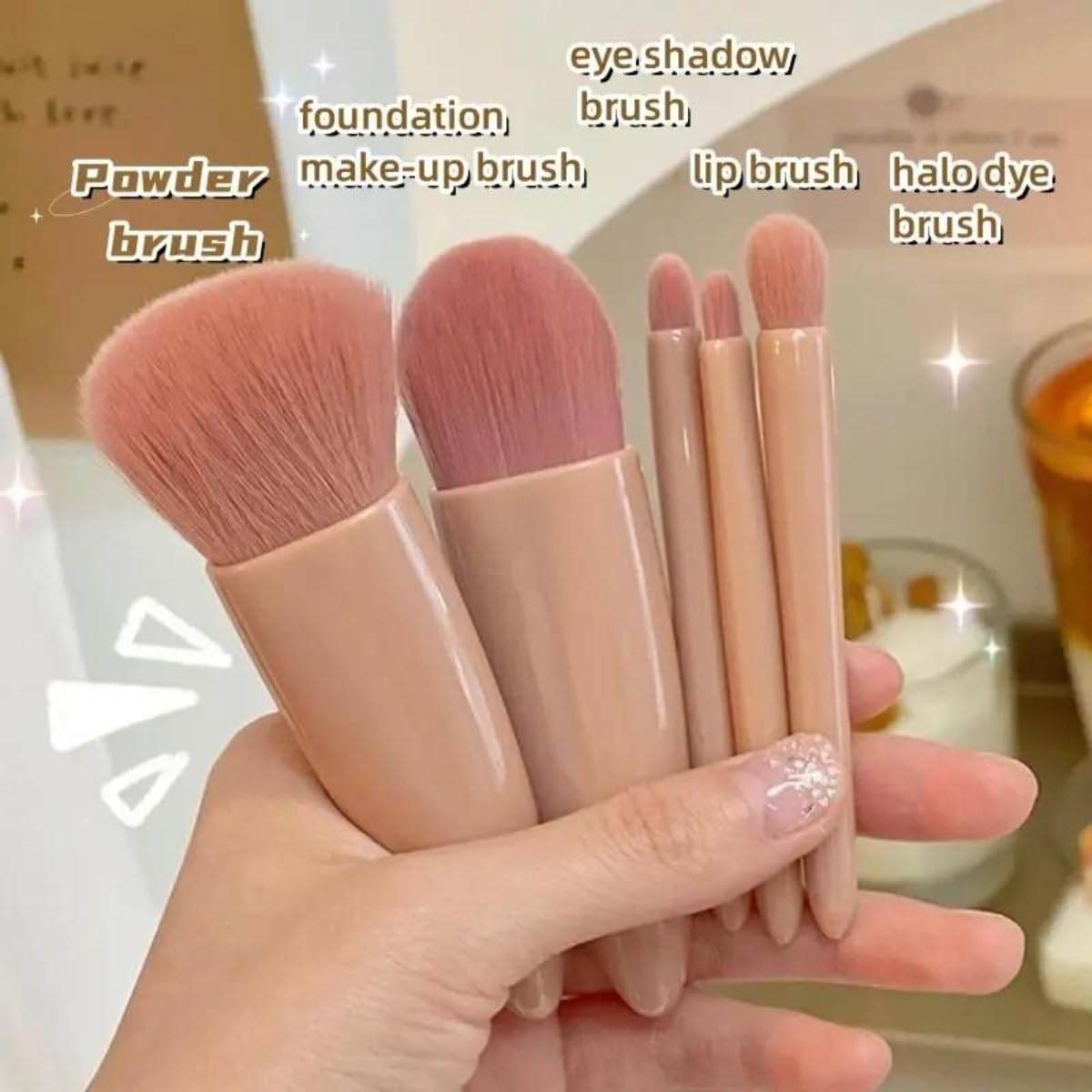 Makeup Brush Set With Mirror Case - ZEDIF