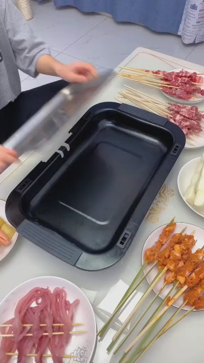 BBQ Electric Barbeque Grill (Adjustable Temperature, Indoor Tabletop)
